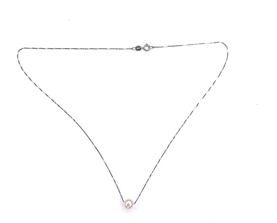 Collana Stocco Gioielli Donna in Oro bianco Perla CSG 188 - CSG 188